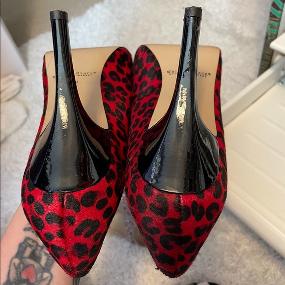 WHBM Red leopard print heels - Picture 5 of 5